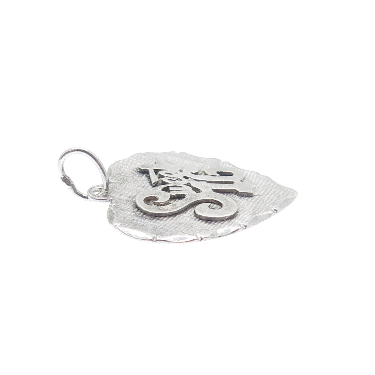 CROWN 925 Sterling Silver Vintage Sweet 16 Heart Charm Pendant