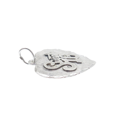 CROWN 925 Sterling Silver Vintage Sweet 16 Heart Charm Pendant