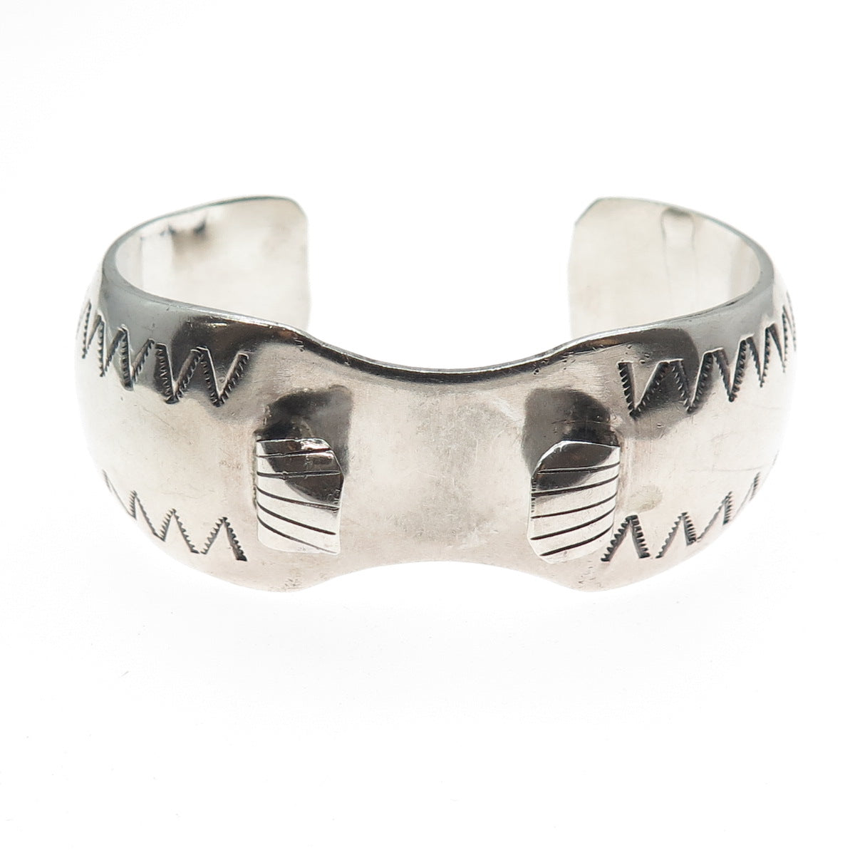Old Pawn 925 Sterling Silver Antique Adjustable Tribal Watch Band Bracelet 6.5"