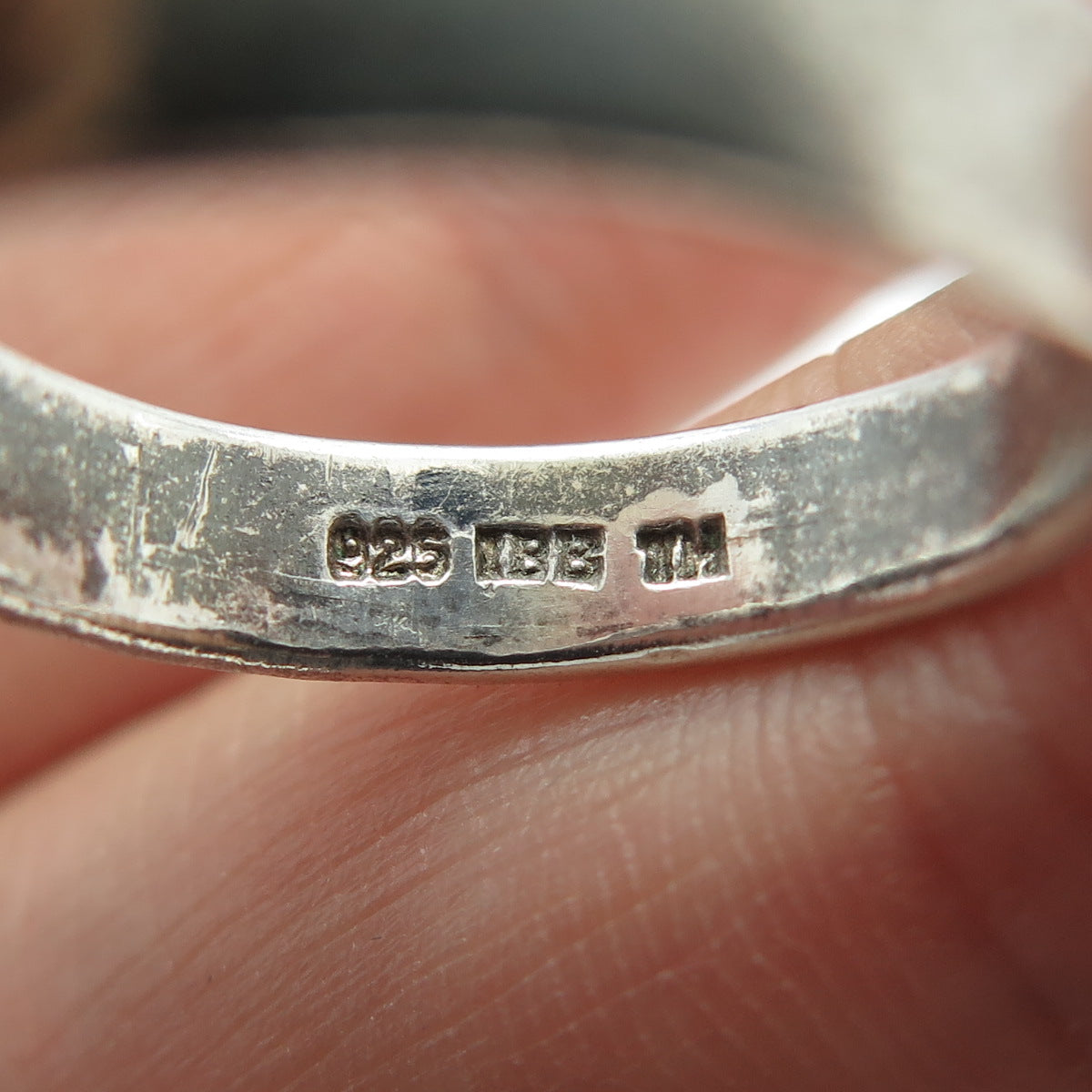 925 Sterling Silver Vintage "Believe" Band Ring Size 7.25