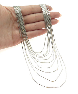 GURHAN 24K Gold & Sterling Silver Vintage Multi-Row Liquid Chain Necklace 16-18"