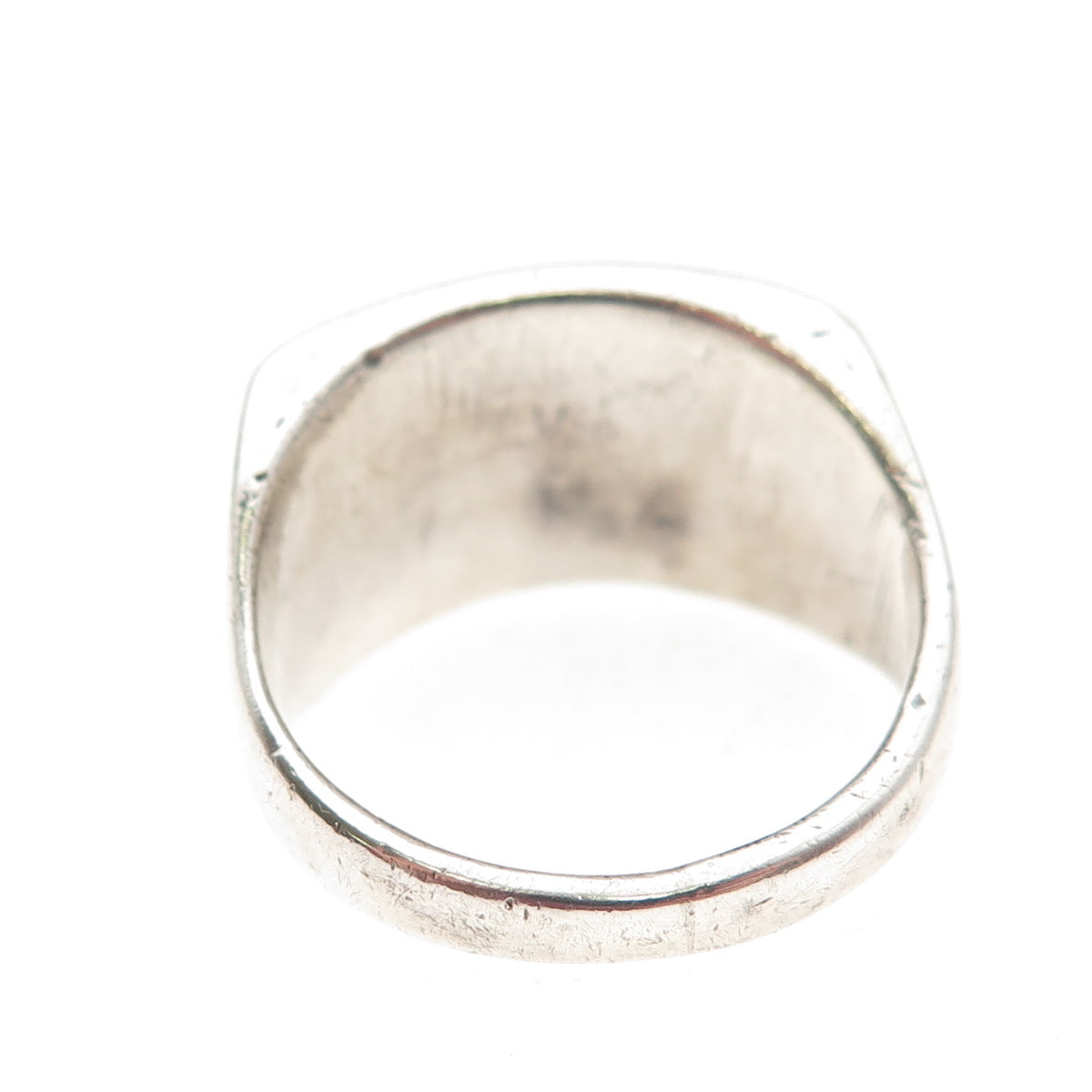 Old Pawn 925 Sterling Silver Vintage Kingman Turquoise Tribal Ring Size 10.25