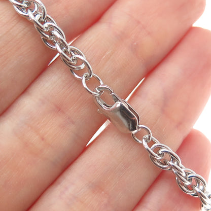 925 Sterling Vintage Hometown Heroes Salute 9/11 Prince-of-Wales Bracelet 6.75"