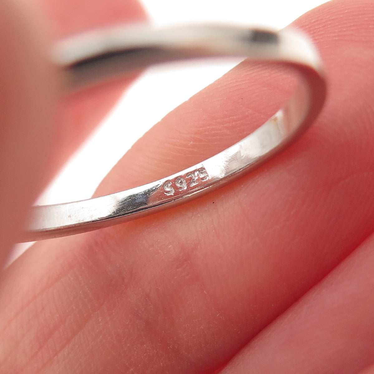 925 Sterling Silver Black Enamel & C Z Floral Ring Size 10