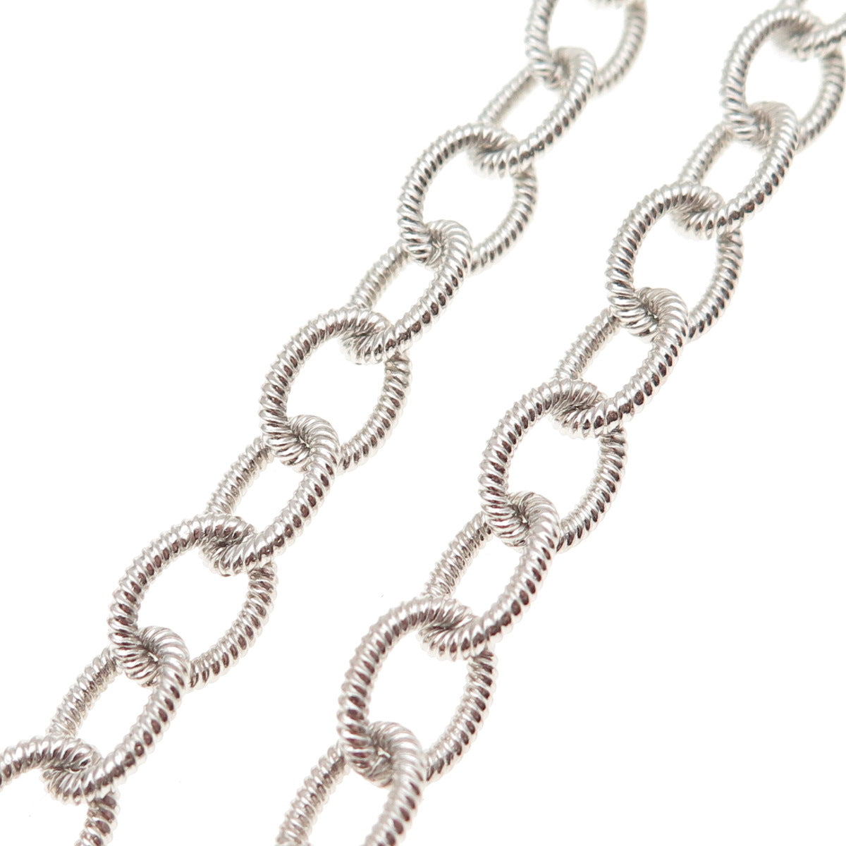 JUDITH RIPKA 925 Sterling Silver Cable Chain Necklace 16"