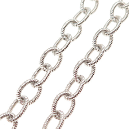 JUDITH RIPKA 925 Sterling Silver Cable Chain Necklace 16"