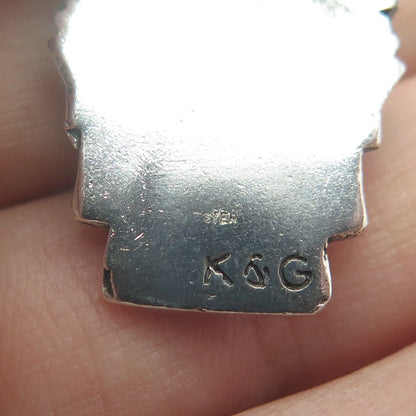 925 Sterling Silver Vintage Buddha Face Pendant