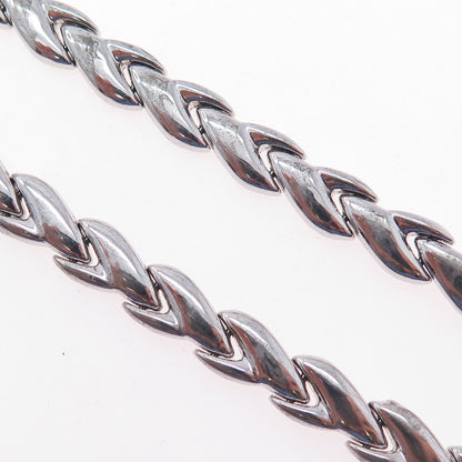 KREMENTZ 925 Sterling Silver Vintage Italy Modernist Arrow Chain Necklace 18"