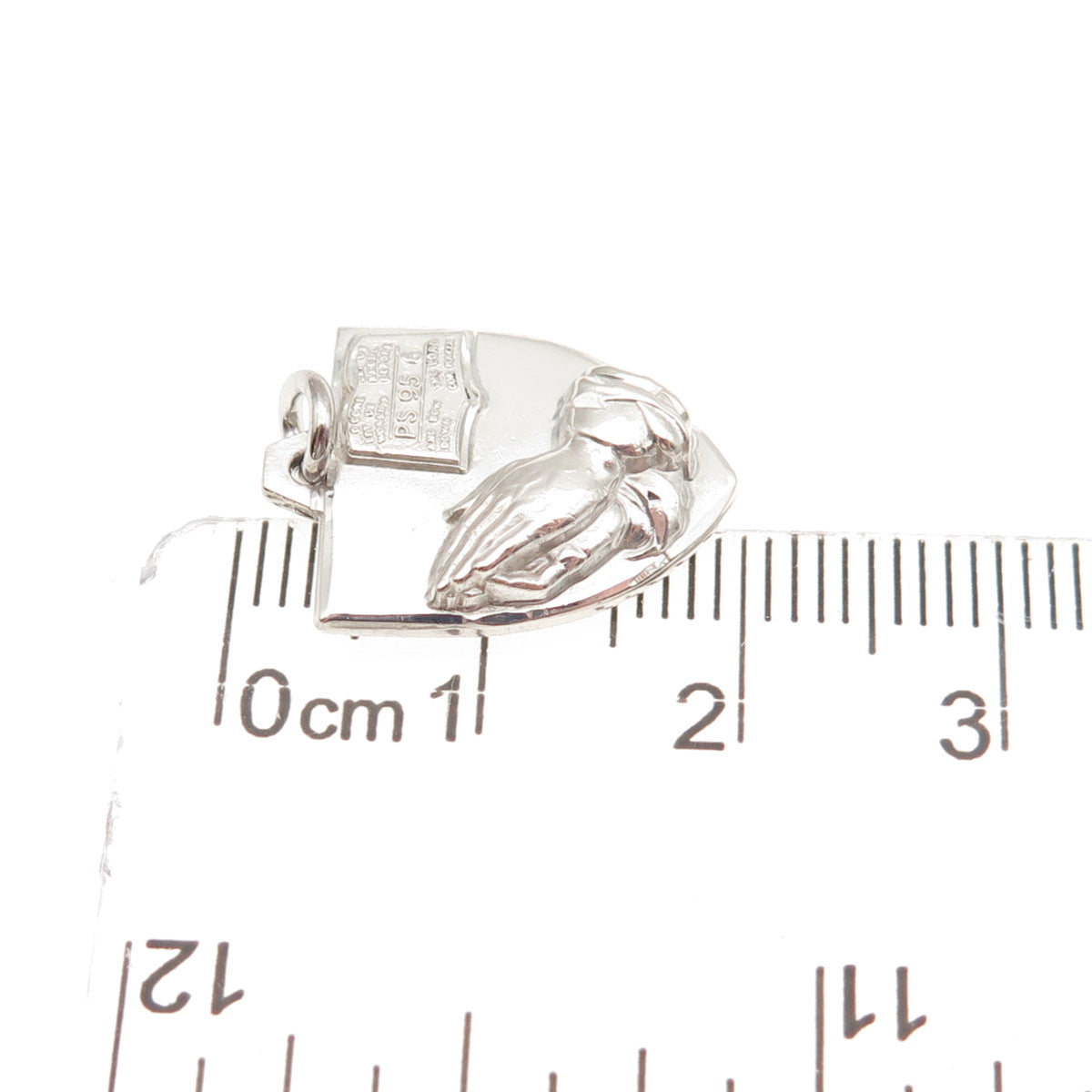 Hayward 925 Sterling Silver Vintage Prayer Hands Mini Charm Pendant