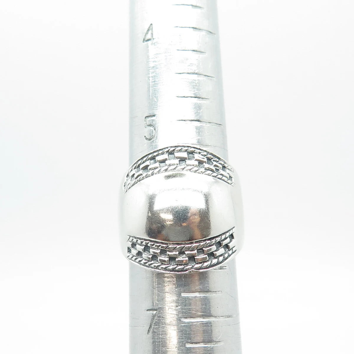 925 Sterling Silver Vintage Dome Statement Ring Size 6.25