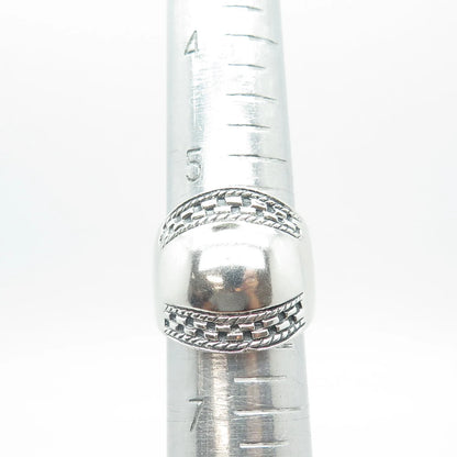 925 Sterling Silver Vintage Dome Statement Ring Size 6.25