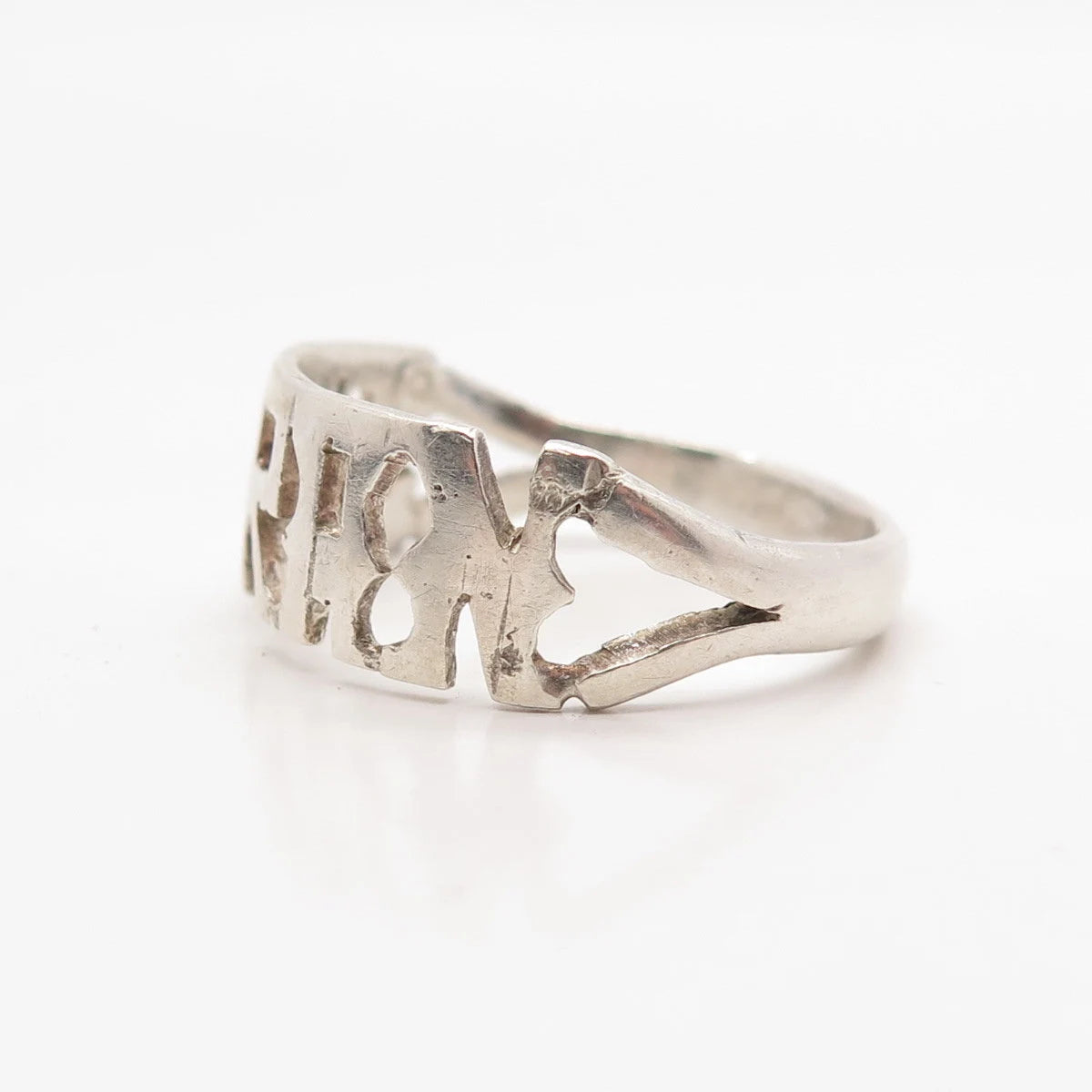 925 Sterling Silver Vintage "SARAH" Personalized Ring Size 13.5
