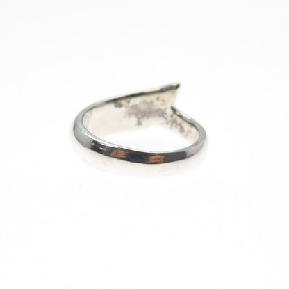 925 Sterling Silver Vintage Modernist Ring Size 6.75