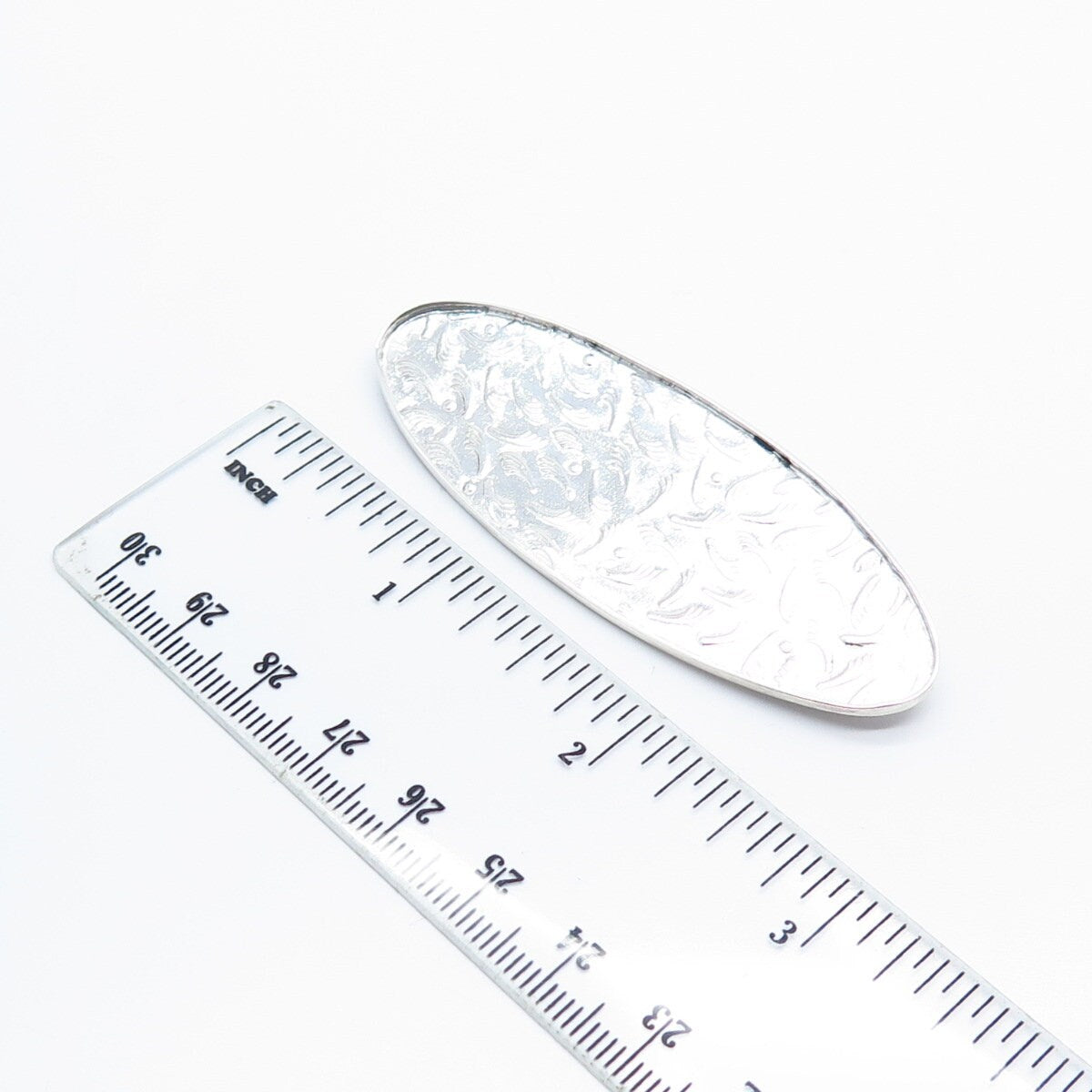 925 Sterling Silver Vintage C Prior Ornate Pin Brooch