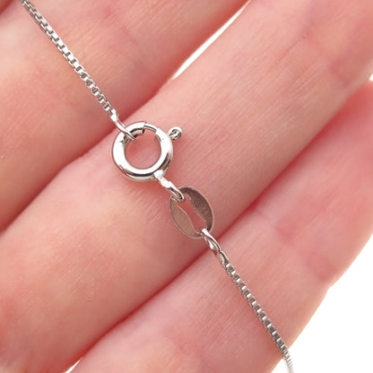 925 Sterling Silver Vintage Real Pearl Pinctada Box Chain Necklace 18"