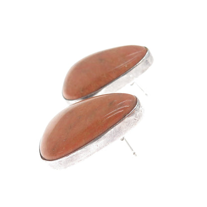 JAY KING DESERT ROSE 925 Sterling Silver Vintage Real Jasper Oxidized Earrings