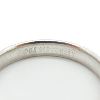 925 Sterling Silver Vintage Classic Wedding Band Ring Size 11.25