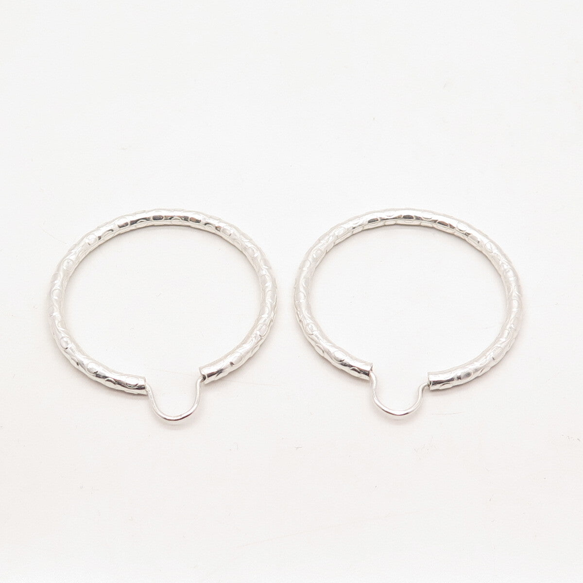 925 Sterling Silver Vintage Dots Hoop Earrings