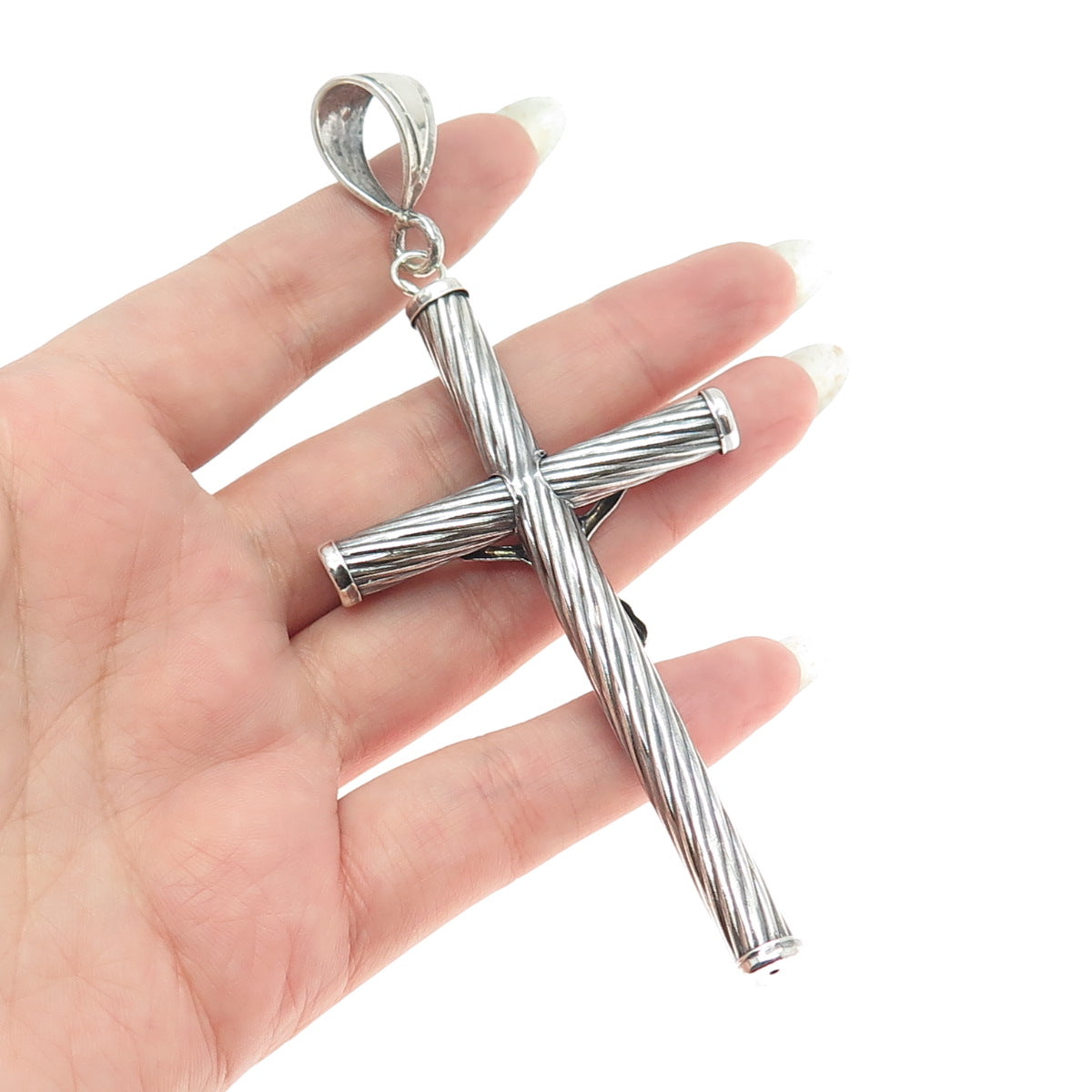 925 Sterling Silver Vintage Crucifix Cross Pendant