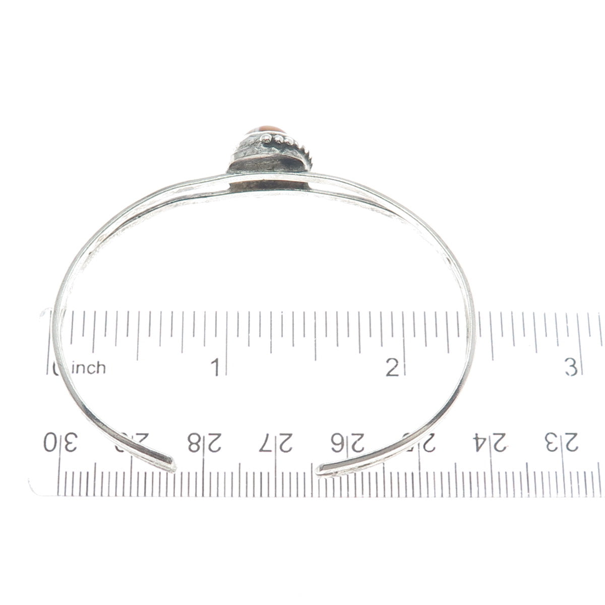 Old Pawn Sterling Silver Vintage Southwestern Agate Adjustable Bracelet 5.75"