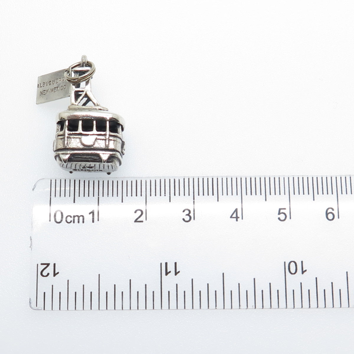 BELL TRADING 925 Sterling Silver Vintage Sandia Peak Tramway 3D Charm Pendant