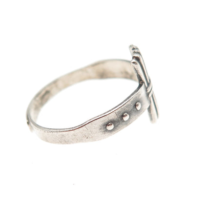 Wood Gatherer 925 Sterling Silver Vintage Campfire Girls Oxidized Ring Size 7