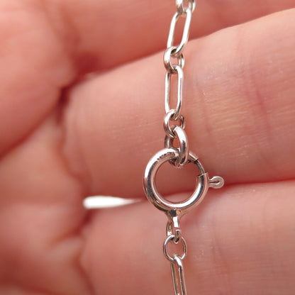 Old Pawn Hopi 925 Sterling Silver Vintage Bear Paw Tribal Chain Necklace 16"