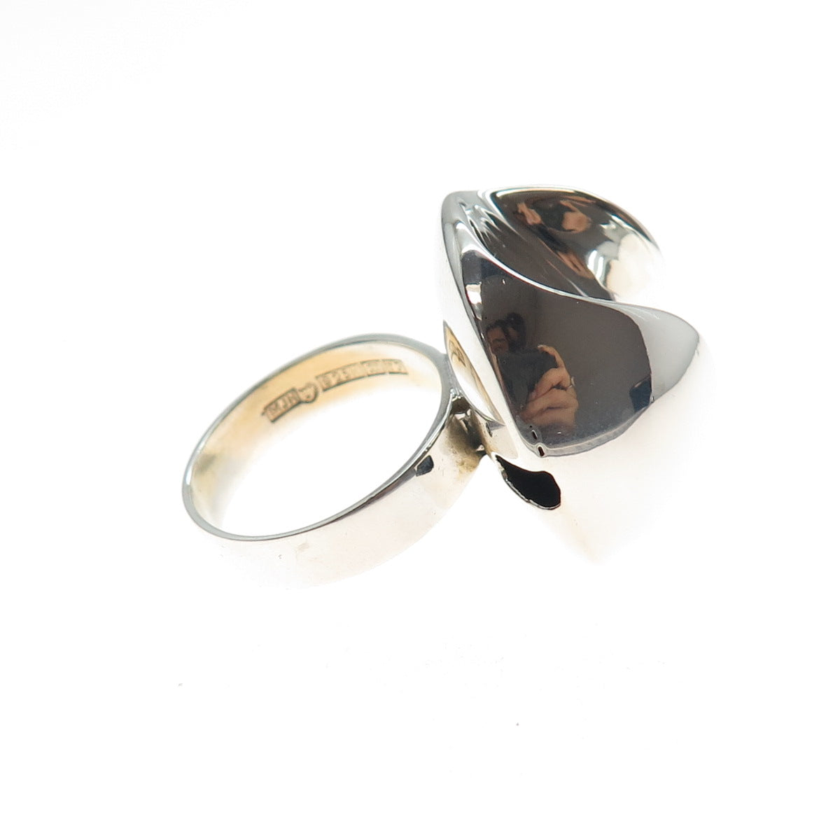 Matti J. Hyvarinen 925H Sterling Vintage 1972 Finland Modernist Ring Size 6.25