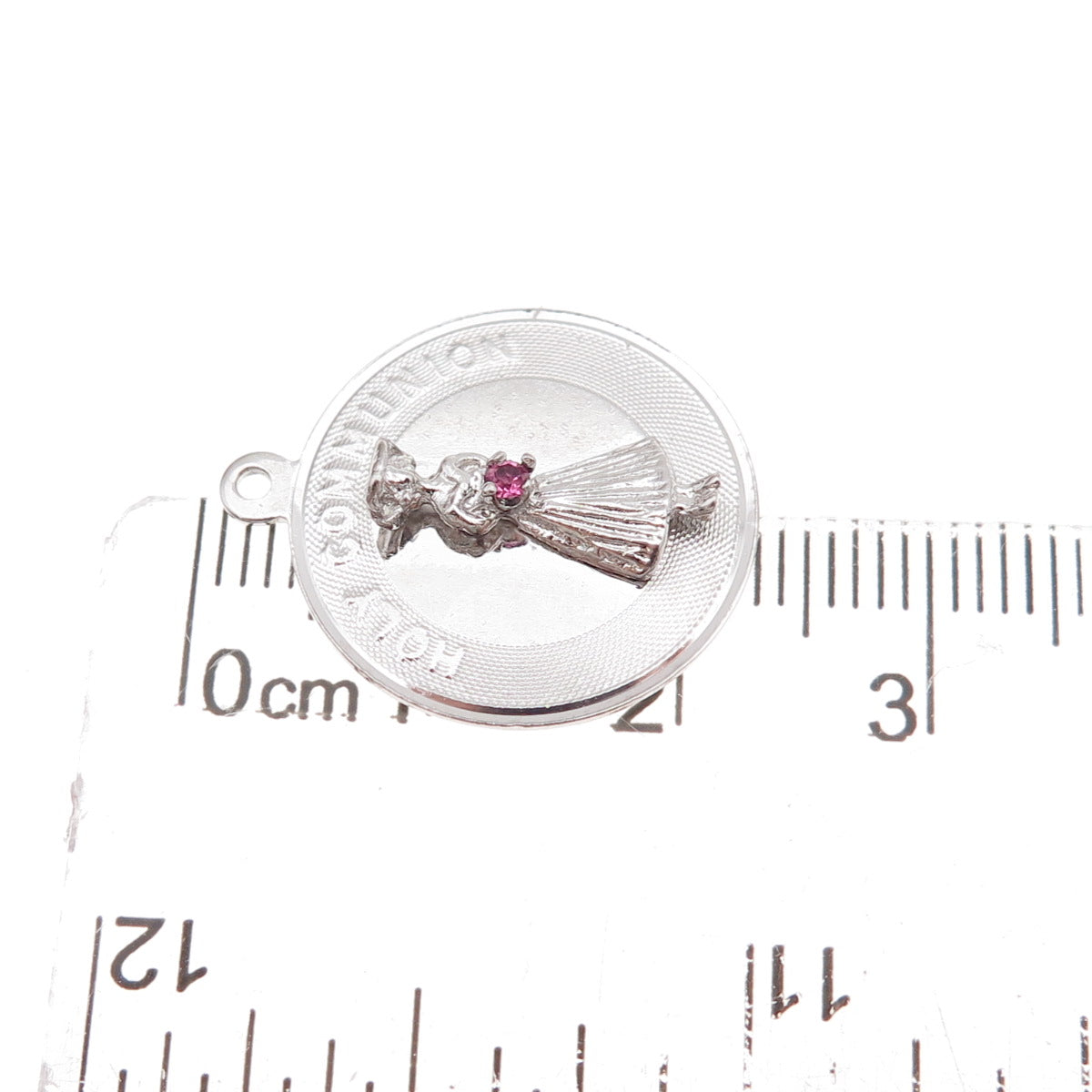 Town & Country 925 Sterling Silver Vintage Rhinestone Holy Communion Pendant