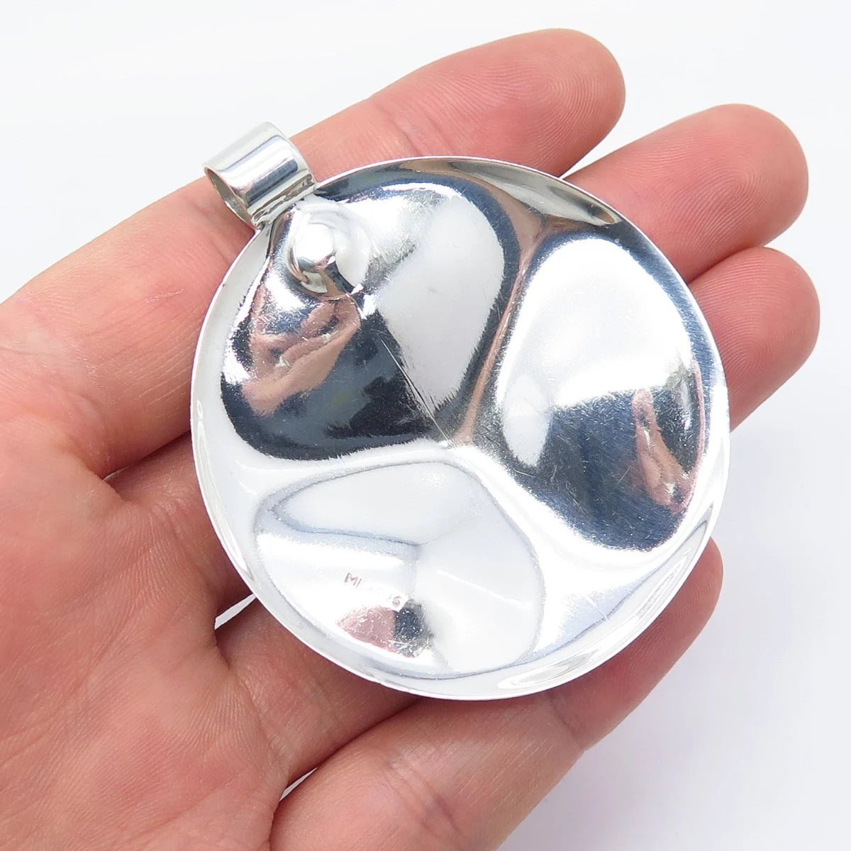 925 Sterling Silver Vintage Modernist Slide Pendant