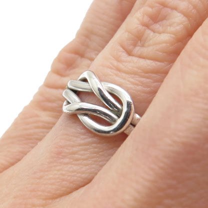 925 Sterling Silver Vintage Mexico Mariner Love Knot Ring Size 5