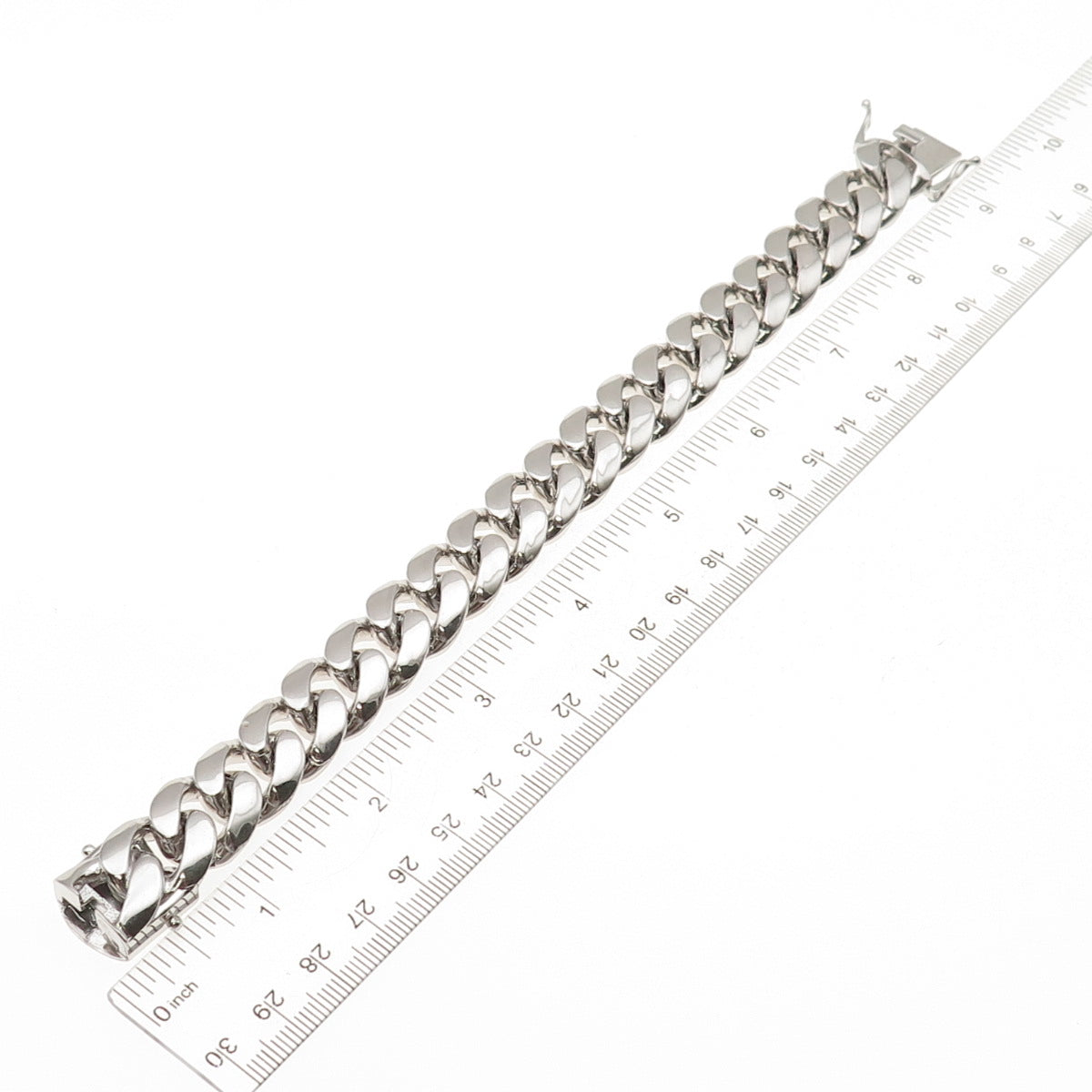 Aminov 925 Sterling Silver Hollow Cuban Link Bracelet 8.25"