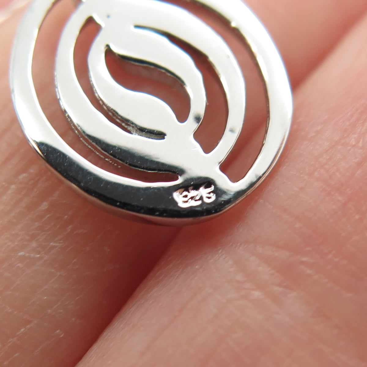 925 Sterling Silver Modernist Yin Yang Dangling Earrings