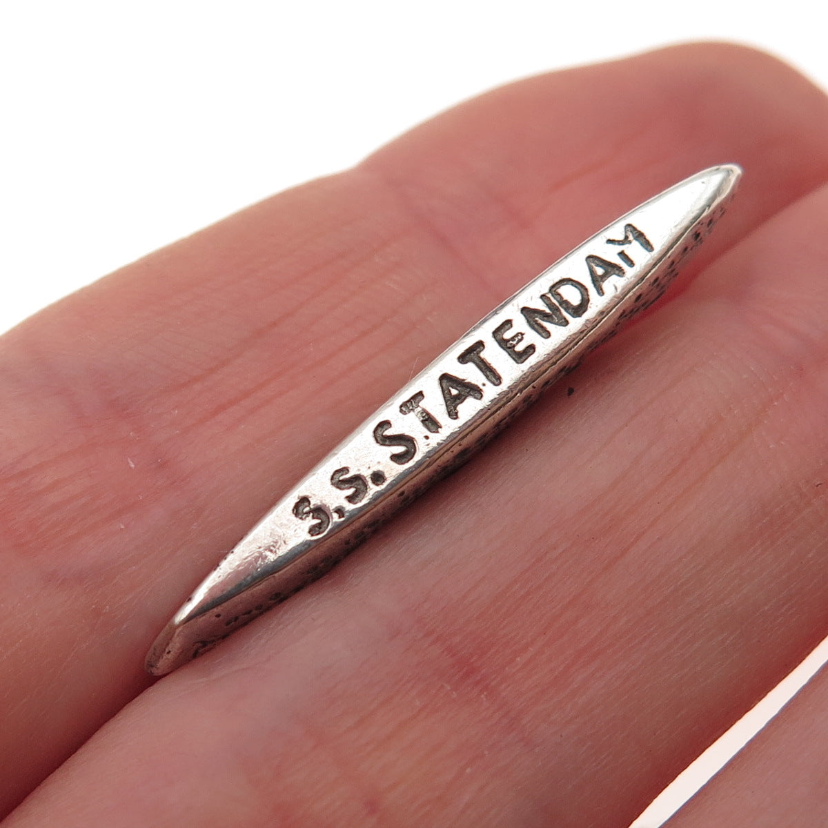 925 Sterling Silver Vintage SS Statendam Transatlantic Liner Charm Pendant