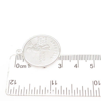 JAY POSON 925 Sterling Silver Vintage Saturday's Child Charm Pendant