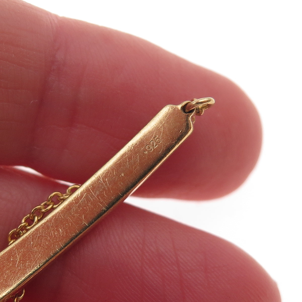 Awe Inspired 925 Sterling Gold Plated Real Diamond Phoenix ID Bracelet 6-6.75"
