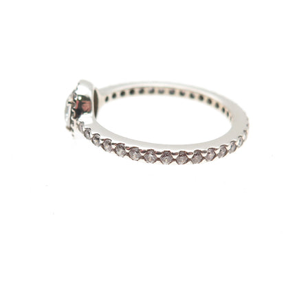 Pandora 925 Sterling Silver Round-Cut C Z Engagement Ring Size 6.25