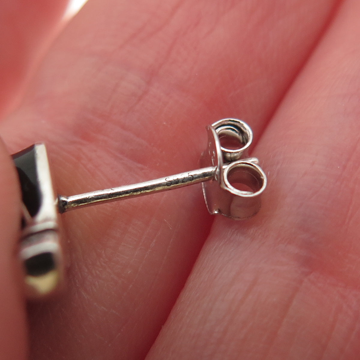 925 Sterling Silver Vintage Enamel Hot Air Balloon Stud Earrings