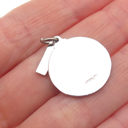925 Sterling Silver Vintage Enamel Sweet 16 Charm Pendant