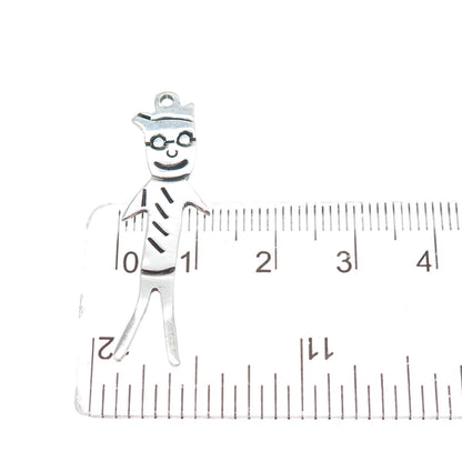 SILVERADO 925 Sterling Silver Vintage Mexico Cartoon Character Charm Pendant