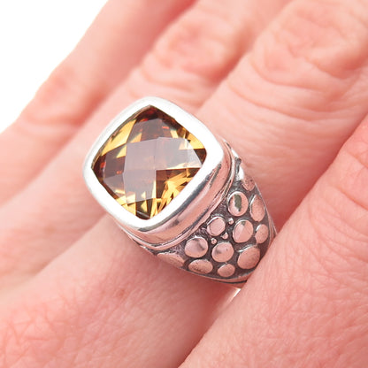 DEE BERKLE 925 Sterling Silver Vintage Imperial C Z Dotted Ring Size 8