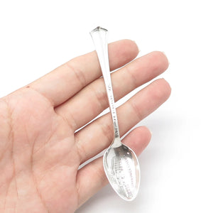 WALLACE SILVER Sterling Silver Antique Art Deco 1915 Mt Vernon Coffee Spoon