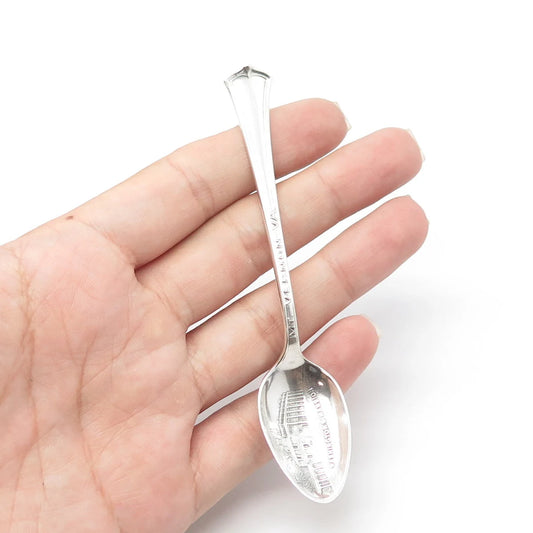 WALLACE SILVER Sterling Silver Antique Art Deco 1915 Mt Vernon Coffee Spoon