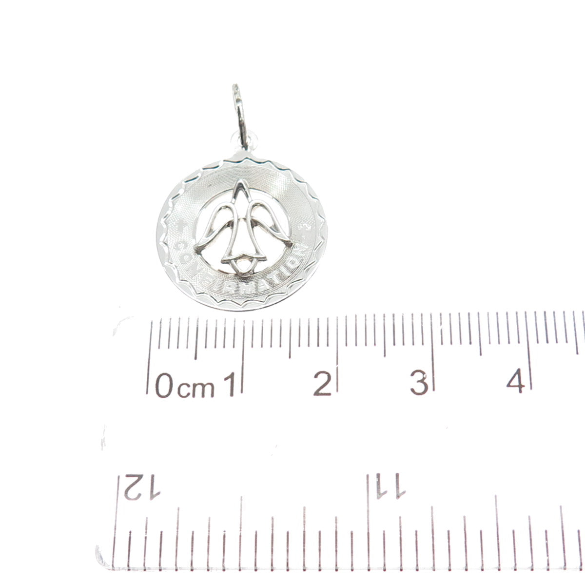 925 Sterling Silver Vintage Holy Spirit Confirmation Religious Charm Pendant