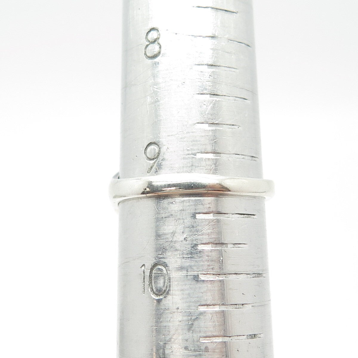 925 Sterling Silver Vintage Textured Modernist Ring Size 9.25
