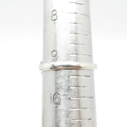 925 Sterling Silver Vintage Textured Modernist Ring Size 9.25