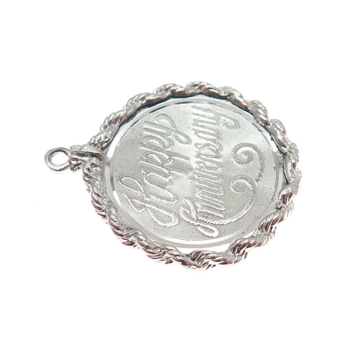 ELCO 925 Sterling Silver Vintage Happy Anniversary Charm Pendant