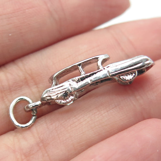 925 Sterling Silver Vintage Retro Car Charm Pendant