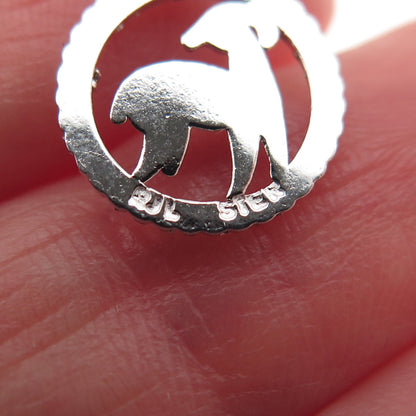 REMBRANDT RJL 925 Sterling Silver Vintage Aries Zodiac Diamond-Cut Mini Pendant
