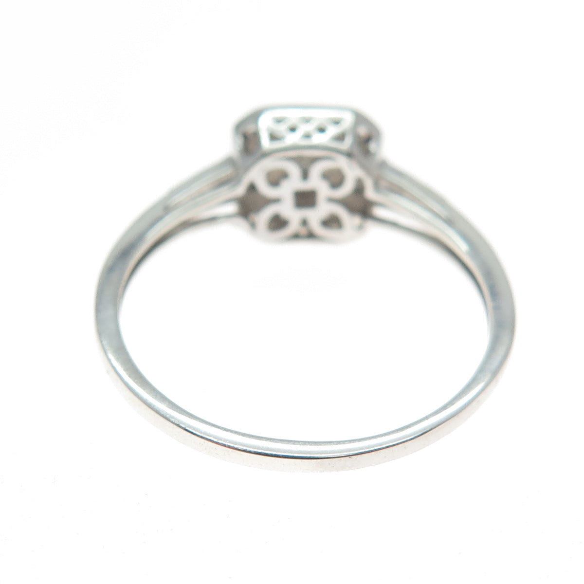 GDC Fine Jewelry 925 Sterling Silver Real Diamond Promise Ring Size 9.25